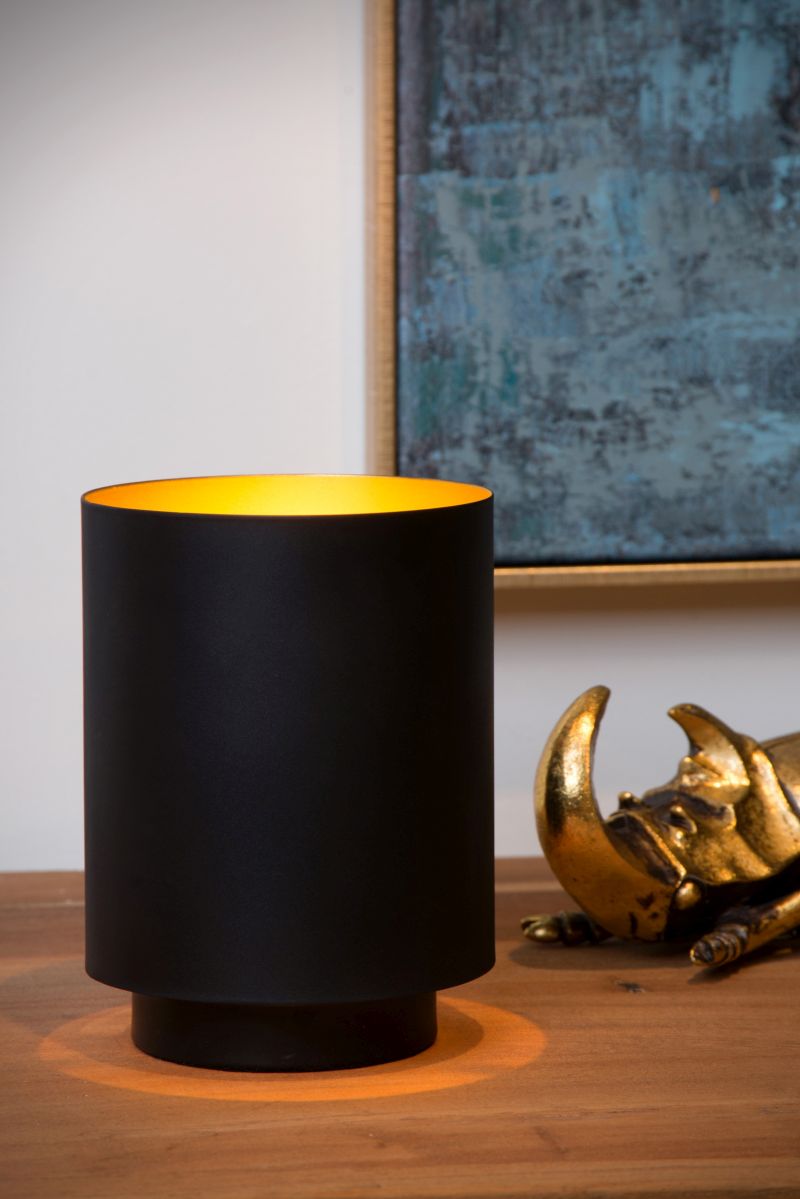 Lucide SUZY - Stolná lampa - Ø 12 cm - 1xE14 - Čierna